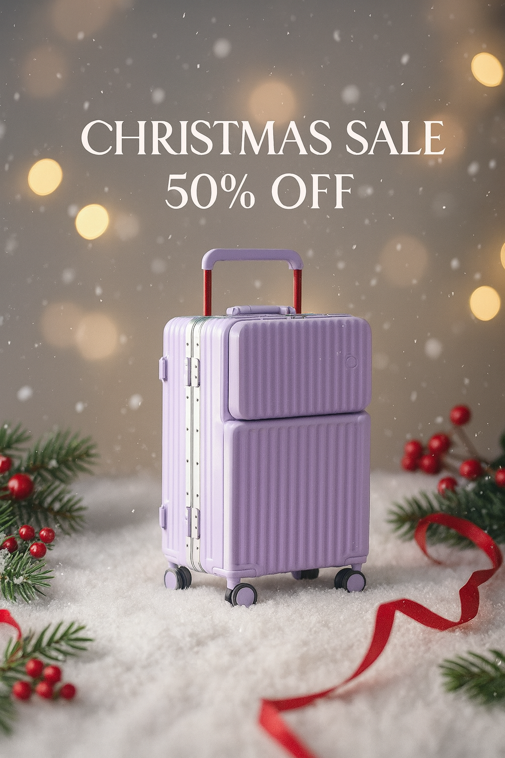 Fluxis CarryPro™ Smart Front-Open Aluminum Suitcase