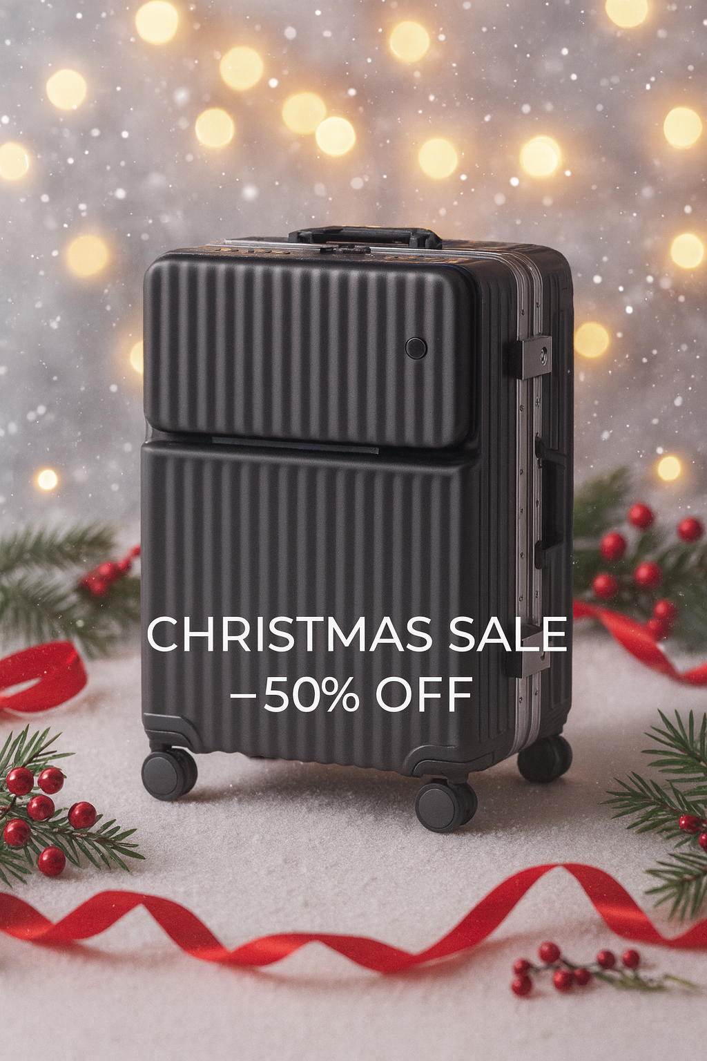 Fluxis CarryPro™ Smart Front-Open Aluminum Suitcase