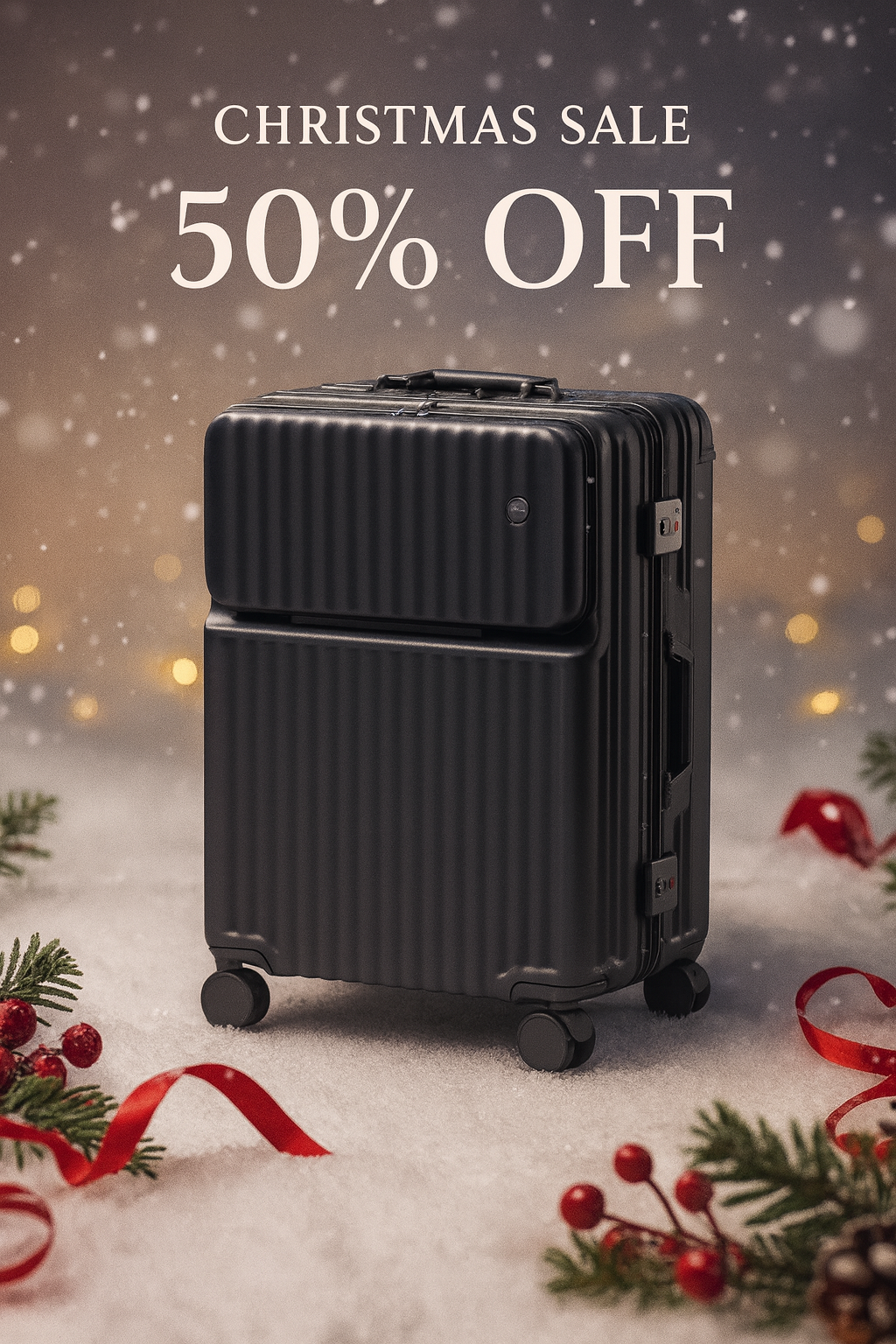 Fluxis CarryPro™ Smart Front-Open Aluminum Suitcase