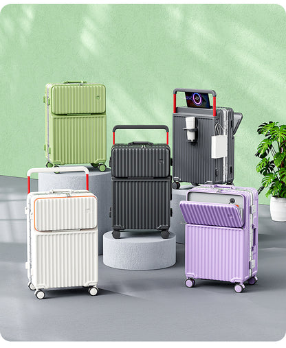 Fluxis CarryPro™ Smart Front-Open Aluminum Suitcase