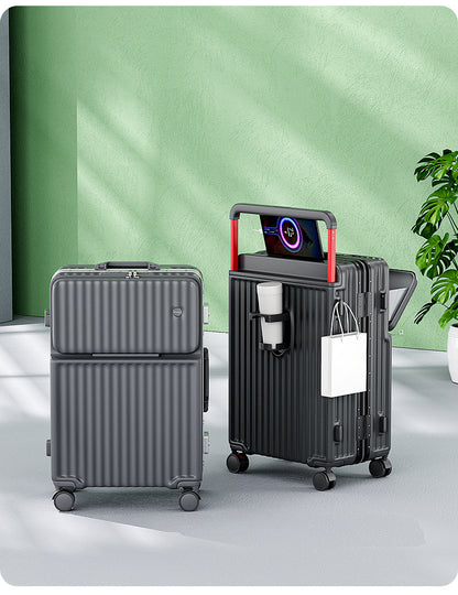 Fluxis CarryPro™ Smart Front-Open Aluminum Suitcase