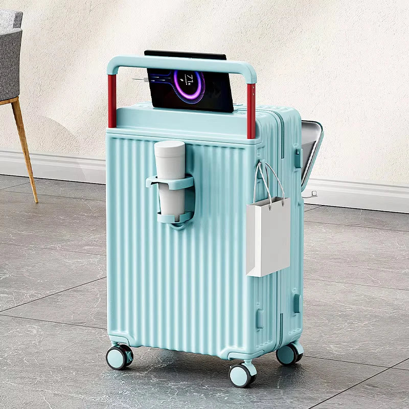 Fluxis CarryPro™ Smart Front-Open Aluminum Suitcase
